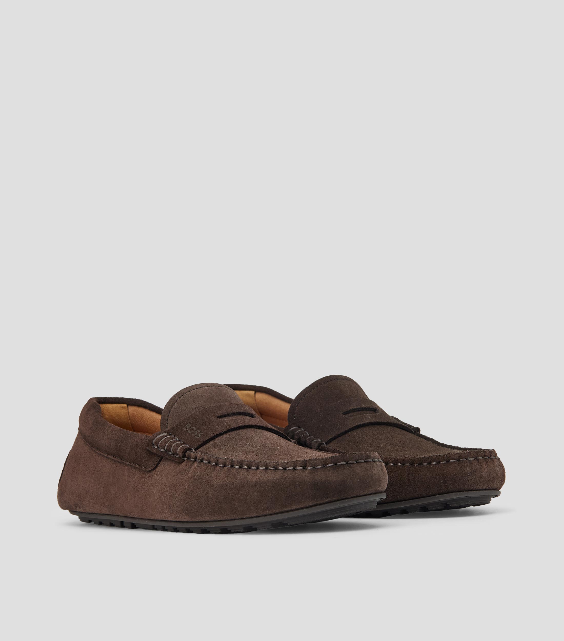 Mocasines en piel con antifaz Hombre